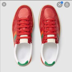 Authentic 100 Gucci Men Suede Multi Colored Sneakers 494761 D6z40 6475 Different Size Sneakers Comes With Original Box And Two Dust Bag Gucci Leather Sneakers With Rubber Sole, Gucci Sports Sneakers With Rubber Sole, Gucci Sneakers With Rubber Sole For Sports, Gucci Low-top Custom Sneakers For Sports, Sporty Gucci Leather Custom Sneakers, Gucci Sneakers With White Sole And Round Toe, Gucci Custom Lace-up Sneakers For Sports, Designer Red Sneakers With Branded Heel, Designer Red Sneakers With Branded Heel Counter