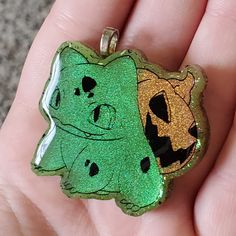 Handmade Bulbasaur Holographic Charm. Very Sparkly And In Great Condition Doesn't Come With Chain :) Pokemon Jewelry, Green Orange, Green And Orange, Womens Jewelry Necklace, Pokemon, Jewelry Necklaces, Women Jewelry, Necklaces, Chain