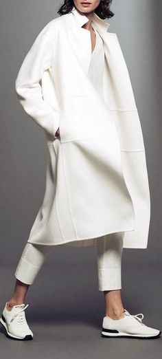 Fashion Minimalist, Mode Casual, Virtual Fashion, White Coat, Moda Vintage