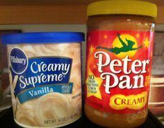 two jars of peanut butter and ice cream