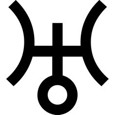 an astro sign is shown in black and white, with the letter h on it