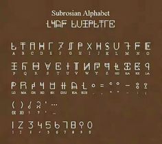 an old english alphabet is shown with numbers and symbols on it's sideline