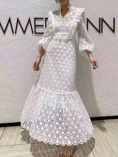 Lace Evening Dress Long, Stile Casual Chic, Lace Dress Styles, Stitching Dresses, Zimmermann Dress, Lovely Dresses, Evening Dresses Long, Mode Inspiration, Classy Dress