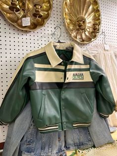 Boston Celtics Jacket, Celtics Jacket, Mens Smart Casual Outfits, Clothing Staples, Concept Clothing, Retro Jacket, Street Fashion Men Streetwear, Guys Clothing Styles, Racing Jacket