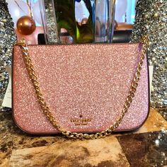 Stunning Pochette. Perfect For Any Outfit. 5.4"H X 8.4"W X 1"D Brand New. Smoke Free Home! Bags Kate Spade, Pink Clutch, Overnight Bags, Luxury Purses, Feminine Tattoos, Kate Spade Purse, Navy Fashion, Makeup Bags, Overnight Bag