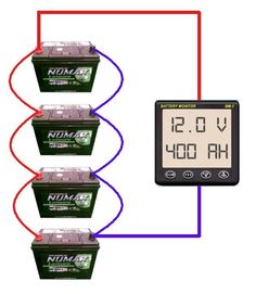 three batteries are connected to an electronic timer with the time displayed on each one side