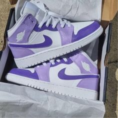 Purple Custom Air Jordan 1-shecustomize Wallpaper Nike, Custom Air Jordan 1, Trendy Shoes Sneakers, Nike Fashion Shoes, Nike Shoes Girls, Preppy Shoes, Pretty Shoes Sneakers, Jordan Shoes Girls, Jordan Shoes Retro