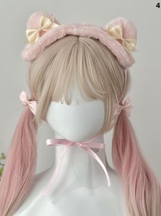 Embrace your inner sweet girl with this charming Lolita Bear Ears Hairband. This adorable accessory features fluffy bear ears, perfect for adding a touch of cuteness to any outfit. Crafted from soft, plush material, this hairband is comfortable to wear and ideal for completing your Lolita or Kawaii look. Cute Ears Headband Gift, Pink Ears Headband As Gift, Pink Ears Headband Gift, Pink Headband With Ears For Gift, Cute Adjustable Bunny Ears Headband, Cute White Hair Accessories With Ears, Cute Adjustable Bunny Ears Hair Accessories, Cute Adjustable Ears Headband, Cute Pink Bow Headband As Gift