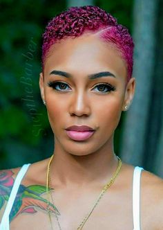 Short Natural Haircuts, Short Hair Designs, Short Natural Curly Hair, Short Shaved Hairstyles, Tapered Natural Hair, Natural Hair Cuts, Natural Hair Short Cuts, Fall Hair Color Trends, Short Sassy Hair