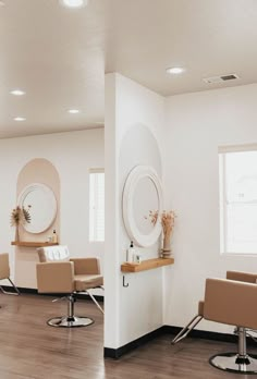 the salon is clean and ready for customers to use