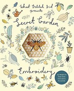 a book cover with an image of a honeycomb and bees in the center, surrounded by plants