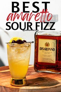 the best amarjeto sour fizz cocktail recipe