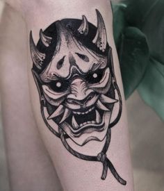 Hannya Maske Tattoo, Mascara Hannya, Mask Tattoos, Hannya Maske, Japanese Mask Tattoo, Fenrir Tattoo, Oni Mask Tattoo, Oni Tattoo, Hannya Mask Tattoo