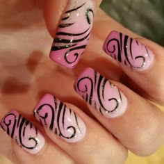 Nail design Pink Nail Art Designs, Fancy Nails Designs, Edgy Nails, Nail Art Designs Summer, Y2k Accessories, Pink Nail Art, Work Nails