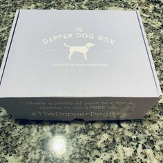 the dapper dog box is open and ready to be used