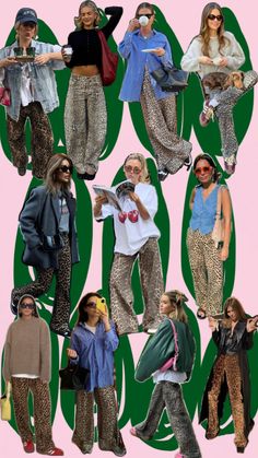 some of my favourite inspo to reference when styling leopard print jeans and leopard print pants 🖤 Styling Leopard Print, Print Jeans Outfit, Leopard Jeans Outfit, Leopard Print Pants Outfit, Animal Print Jeans, Leopard Outfits, Looks Jeans