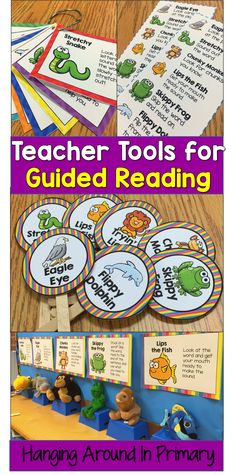 the teacher tools for guided reading are displayed in this collage with text and pictures