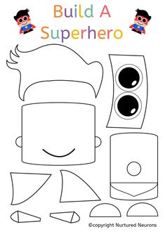 a paper doll with the words build a superhero