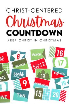 christmas countdown with the words, christ - centered christmas countdown keep christ in christmas time