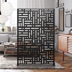 the room divider is designed to look like it has been cut out into squares