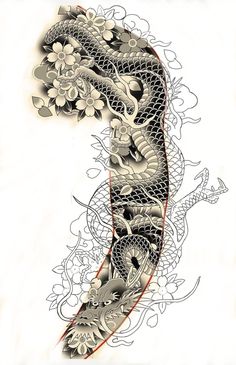 Raijin Tattoo, Traditional Japanese Tattoo Sleeve, Voll Arm-tattoos, Black Dragon Tattoo, Japanese Tattoos For Men, Tattoo Japanese Style, Dragon Tattoo Art