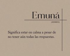 the word emuna is written in spanish