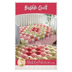 a crib bedding set with pink, green and white checkered quilts