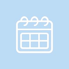 a blue background with a white outline of a calendar