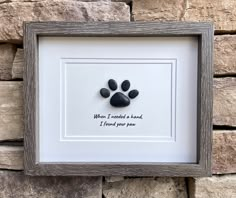 a dog's paw is shown in a shadow frame with the words, when i cannot