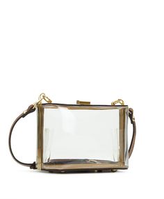 Lots of occasions now call for clear bags. From concerts to stadiums to museums, Patricia has proven that clear doesn't have to be ho hum, and the Anselma is a dainty bag that is sure to delight. With a hinged opening and push-latch closure, it is a great styling choice even if clear isn't a necessity. The full-grain leather strap is adjustable and detachable, so you've got carrying options. 100% PVC, 100% full-grain leather trim Interior: faux suede lining, 100% polyester at bottom of bag Exter Modern Clear Rectangular Shoulder Bag, Clear Rectangular Bag, Clear Rectangular Shoulder Bag For Evening, Clear Rectangular Shoulder Bag, Modern Clear Rectangular Bag, Elegant Clear Square Bag, Clear Rectangular Bag With Removable Pouch, Clear Rectangular Bag With Detachable Strap, Clear Crossbody Bag With Removable Pouch