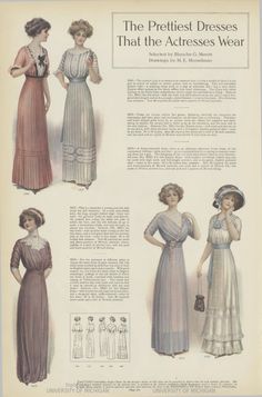 1910 Dress, Story Concepts, Home Journal, The Edwardian Era, Art Outfits