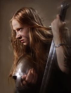 Masha, frontwoman of Arkona (Russian Folk/Pagan Metal band = awesome!!!!) Samurai Girl, Ladies Of Metal, Female Armor, Celtic Woman, Shield Maiden, Warrior Queen, Russian Folk, Warrior Princess, High Fantasy