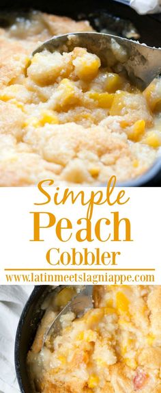 this simple peach cobbler is the perfect side dish for summer