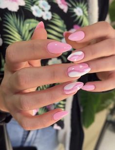 Bright Nail Art, Pink Summer Nails, Nail Tip Designs, Gel Nail Art Designs, Subtle Nails, Minx Nails, Beige Nails, Summery Nails, Classy Acrylic Nails