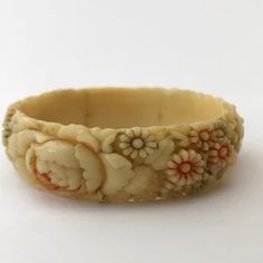 Sweet Reproduction 1940s Celluloid Bangle - Etsy Love Languages, Floral Rings, Decorative Bowls, United Kingdom, Bangles, Ships