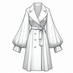 a drawing of a trench coat