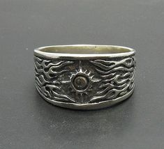 Sterling silver ring 925/1000. Stamped 925.Approximate weight 7.8 grams. Top width 1.3cm (0.52 inches). All our jewels are made from solid sterling silver 925/1000 and are carefully crafted by hand in our family workshop. We dispatch your orders in 5 working days, worldwide and the postage is $5. We ship registered priority mail. Please allow 5-7 working days for delivery in Europe and 10-15 working days outside Europe. For any questions - please do not hesitate to contact me! Rock Rings, Sterling Silver Rings Bands, Dope Jewelry, Statement Ring Silver, Funky Jewelry, Dream Jewelry, Jewelry Inspo, Pretty Jewellery, Elevate Your Style