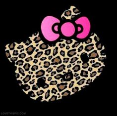 an image of a hello kitty with leopard print