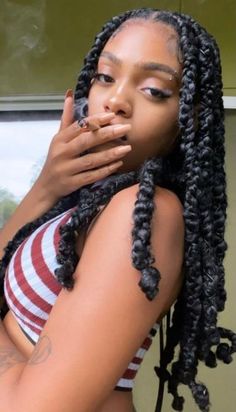 Black Hair With Lots Of Highlights, Big Curly Box Braids, Halle Bailey Box Braids, Hair Jewelry Black Women Braids, How To Put Beats On Braids, Revive Me Jl Seegars, Long Protective Hairstyles For Black Women, Jumbo Passion Braids Hairstyles, Guava Island Braids