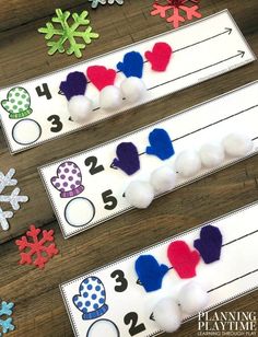 snowflake counting game for toddlers to practice number recognition with the numbers 1 - 20