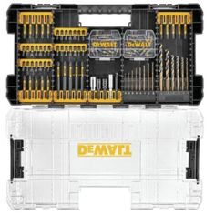 the dew drill set in its case