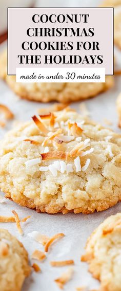 Image for Coconut Christmas Cookies for the Holidays Coconut Almond Cookies Recipes, Best Xmas Cookies Recipes, Coconut Joy Cookies, Sweet Coconut Recipes, Coconut Meal Recipes, Coconut Pudding Cookies, Iced Mollases Cookies, Swedish Coconut Cookies, Cornflake Coconut Cookies