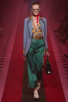 gucci-spring-2017-runway54 Gucci Spring 2017, Gucci 2017, Alessandro Michele, Vogue Russia, Zuhair Murad, Green Pants