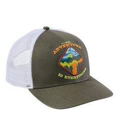 Our best-ever trucker hat, made for a comfortable fit and designed featuring L. L. Bean original artwork you won't find anywhere else. 100% cotton brim. 100% polyester breathable mesh for ventilation. Spot clean. Classic trucker style. Adjustable snap back for a customized fit. Interior sweatband keeps moisture out of eyes. Imported. | Adults' L.L.Bean Trucker Hat, Synthetic Casual Adjustable Trucker Hat With Graphic Print, Casual Trucker Hat With Graphic Print For Outdoor, Casual Graphic Print Trucker Hat For Outdoor, Outdoor Trucker Hat With Graphic Print And Curved Brim, Green Trucker Hat For Outdoor, Outdoor Graphic Print Trucker Hat With Curved Brim, Green 5-panel Trucker Hat For Outdoor, Casual 5-panel Trucker Hat With Graphic Print, Green Trucker Hat For Outdoor Activities