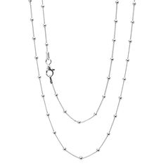 PRICES MAY VARY. PREMIUM JEWELRY – Italian made from 925 sterling silver. Delicate curb chain highlighted with small balls beaded chain design perfect to wear alone or stack/layered up with other necklaces or chains for a modern look. HYPOALLERGENIC – VN Jewelry silver is nickel free, nontoxic and corrosion resistant. You won’t get any irritation or skin rashes. QUALITY ASSURED – Designed to last a lifetime. Made in Italy. Stamped .925 for authenticity and quality approved. Sturdy, durable sprin Cheap Silver Beaded Chain Layered Necklace, Sterling Silver Beaded Chain Necklace For Everyday, Silver Beaded Sterling Silver Chain Necklace, Affordable Silver Beaded Chain Layered Necklace, Sterling Silver Choker Chain Necklace With Adjustable Chain, Skin Rashes, Beaded Chain Necklace, Hair Necklace, Premium Jewelry