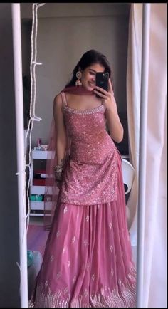 Pink Sharara, Diwali Outfits, Desi Wear, Gaun Fashion, Casual Indian Fashion