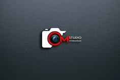 the logo for studio persaner is shown on a dark background with red and white accents