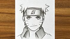 a drawing of naruto from naruto is shown on a piece of paper