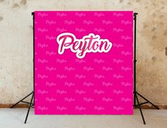 a pink backdrop with the word pepito on it