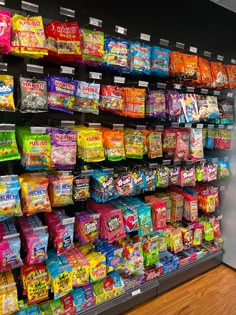 a display in a store filled with lots of candy